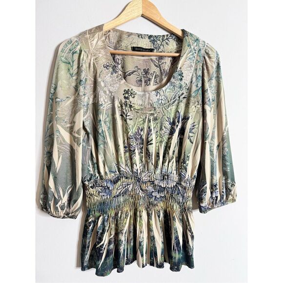 Vintage fairycore floral long sleeve top sz M - Picture 1 of 5